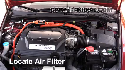 2007 Honda Accord Hybrid 3.0L V6 Air Filter (Engine) Replace